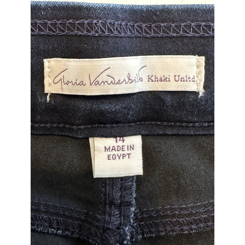 Gloria Vanderbilt Khaki Unltd Capri Pants Women's 14 Blue Stretch Karoline Egypt - Picture 4 of 12